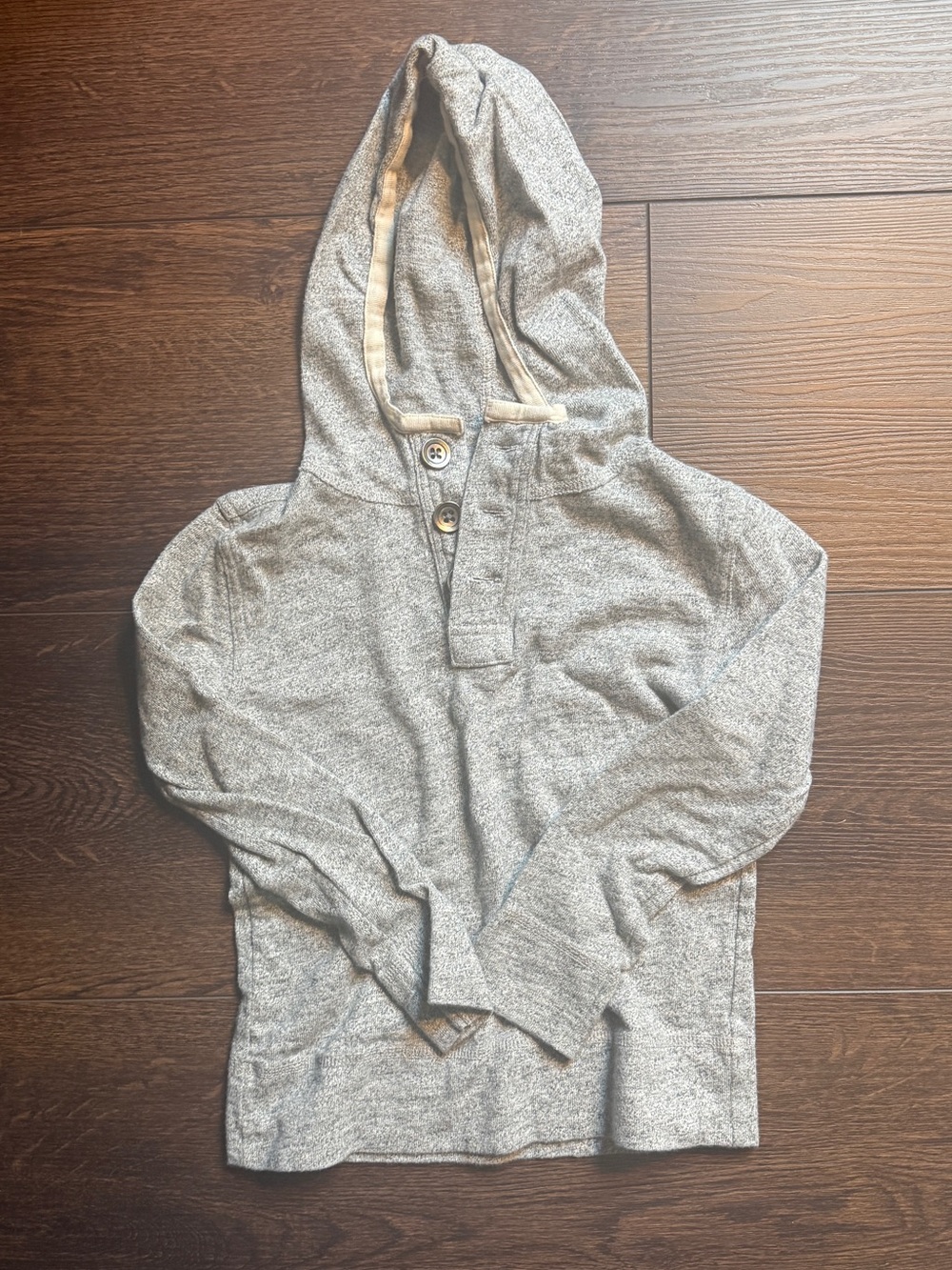 Crewcuts Light Gray Hooded Pullover Sweatshirt Boys Sz 4/5